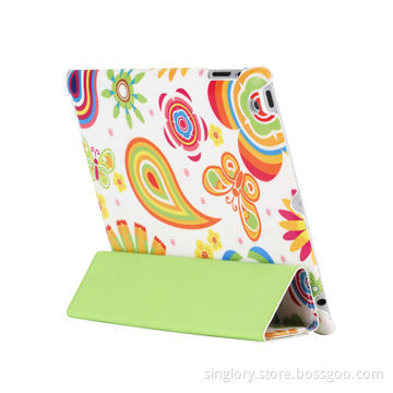 Printed Leather Case for iPad 4 with PC Housing, Various Colors Available
